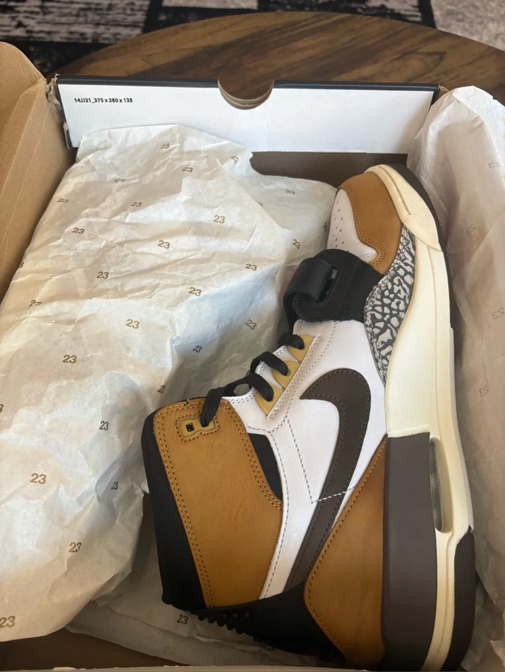 Air Jordan Legacy 312 - Size 13 White/Baroque Brown-Wheat